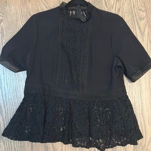 Zara lace peplum top